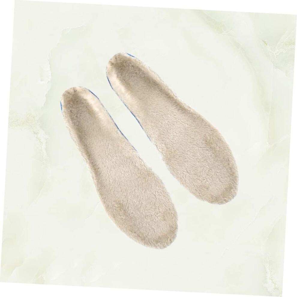 Sports Arch Insoles 2 Pairs Xl (44-46) Shock Absorption Warm Pu Foot Pads Thick Winter Insoles