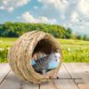 Hand-Woven Straw Nest for Small Birds: Parrot, Budgie, Conure, Finch