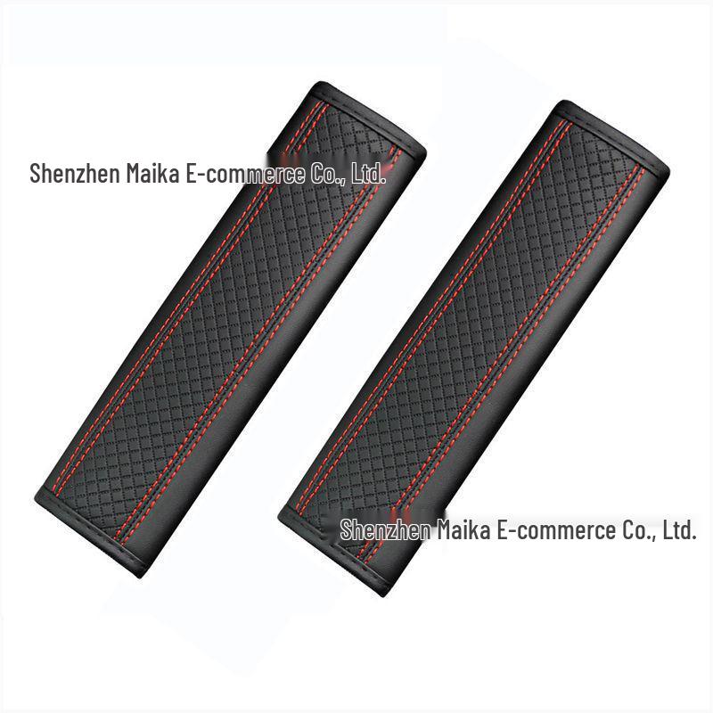 

Рельефная накладка на плечо ремня безопасности с ромбовидным узором: Удобный, дышащий чехол-протектор для автомобиля