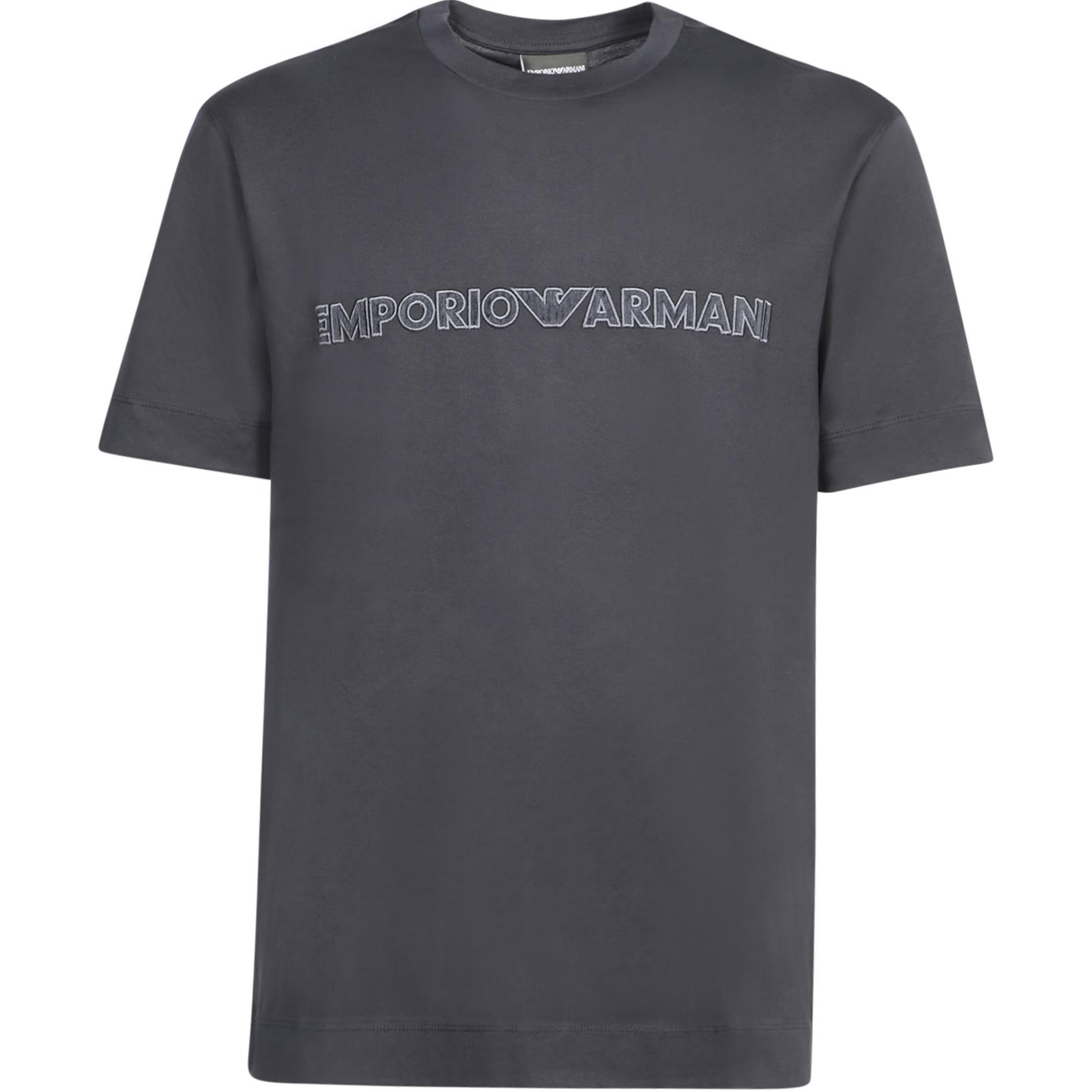 

Emporio Armani Lettered Pullover Round Neck Short Sleeve T-Shirt Men Tops Blue 6D1T98-1JOCZ-0979 S