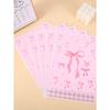 30 Pcs Pink Bow Pattern Tote Bags, Birthday, Family Holiday, Party Decoration Supplies, Gift Packaging Supplies, Candy and Biscuit Tote Bags