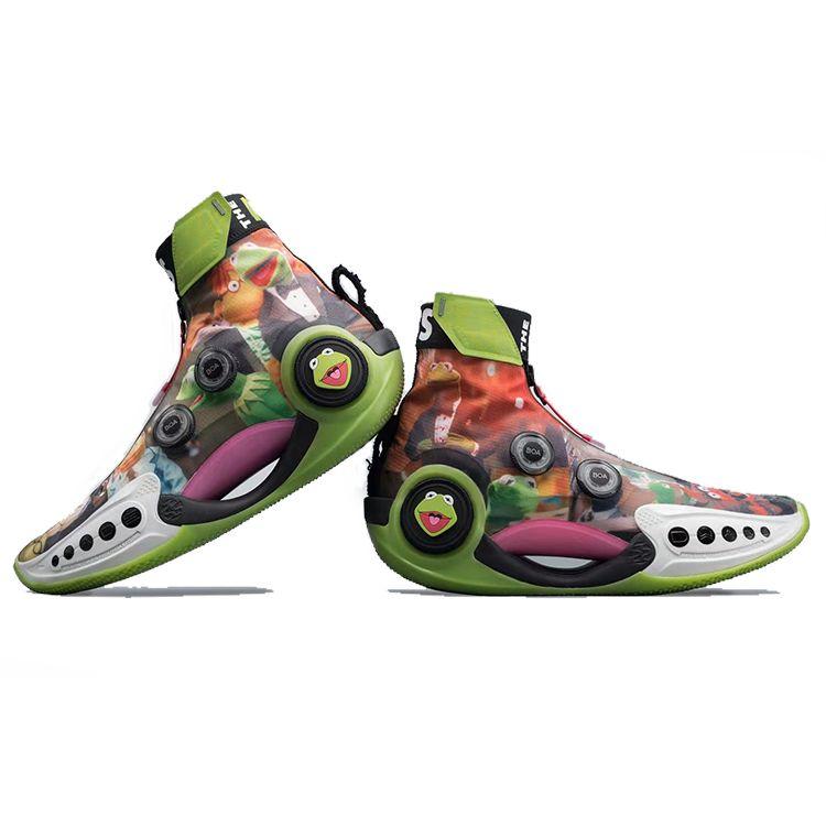 Li Ning The Muppets X WOW 9 High-Top Basketballschuhe Herren Sneakers Mehrfarbig ABER003-13