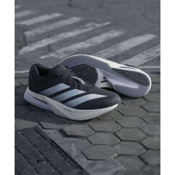 adidas Adizero Boston 13 Siyah Beyaz Gri Erkek Spor Ayakkabı Core-Black Cloud-White Grey-Five JS4938