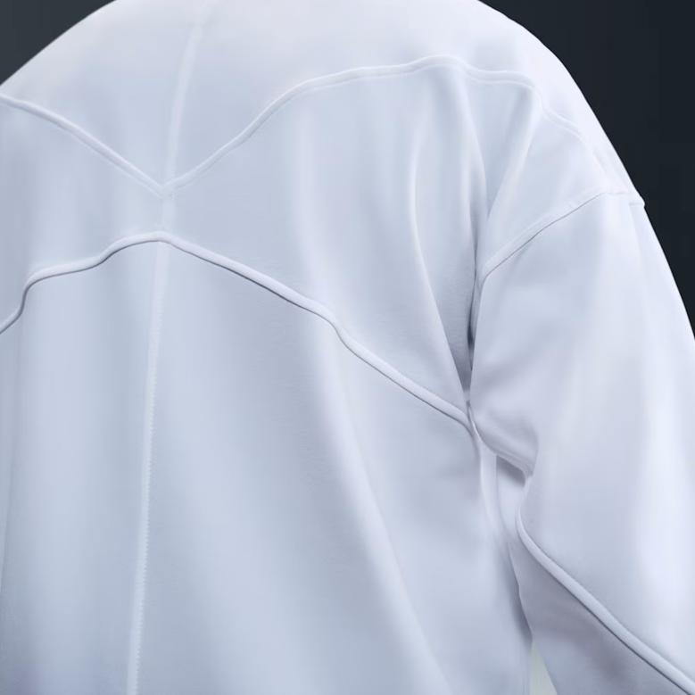 Nike Jaqueta de Manga Comprida com Zíper e Corte Solto com Acabamento Listrado Masculino jaquetas Branco FZ9389-100