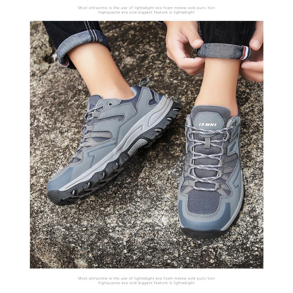 Zapatillas de Senderismo Unisex Transpirables Antideslizantes Zapatos Deportivos de Escalada Resistentes al Desgaste Zapatos de Exterior para Trekking Camping