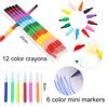 DIY Coloring Goodie Bags with Crayon & Coloring Markers Party Gift Bags for Kids Toy Storage Bag Eco Non-Woven Fabric Bags