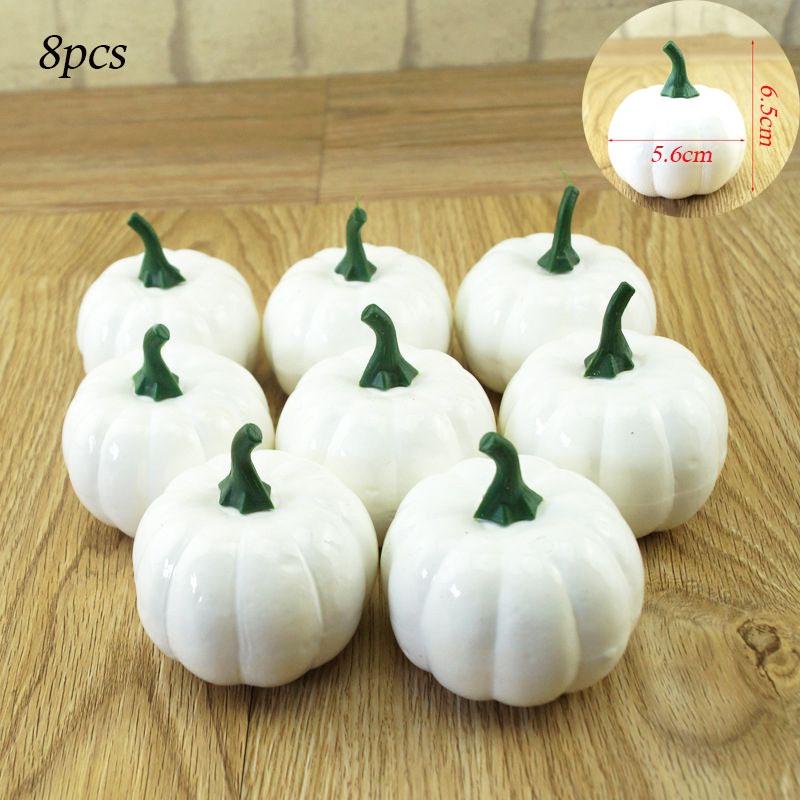 Hochwertige weiße künstliche Schaumkürbisse, perfekt für festliche Heimdekorationen