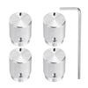 Uxcell Aluminum Potentiometer Inner Diameter X Outer Diameter X Universal Volume and Tone Control Knobs for Guitar and Oval Bright Silver 4-Piece
