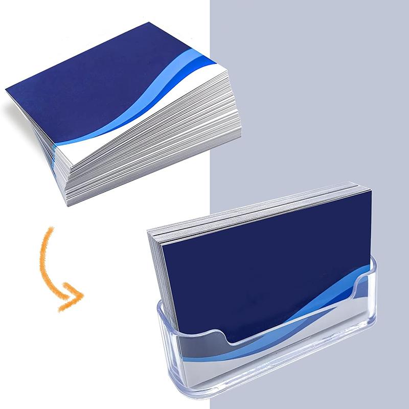 WTEMPO Business Card Holders for Office Desk Fits 30-50 Business Cards To Display Desktop Business Card Stands for Exhibition