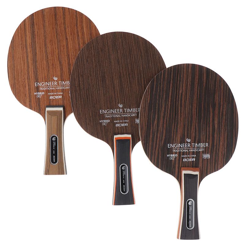 High Quality Ebony Dalbergia Table Tennis Racket Bottom Plate 5 Ply Long Handl