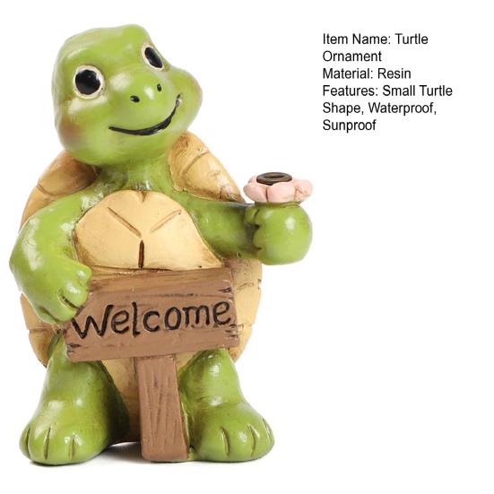 Resin Incense Holder Waterproof Sunproof Decorative Small Turtle Figurine Garden Balcony