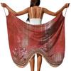 Large Floral Print Lightweight Beach Sarong Wrap Soft Breathable Bohemian Style Cover Up for Women Vacation