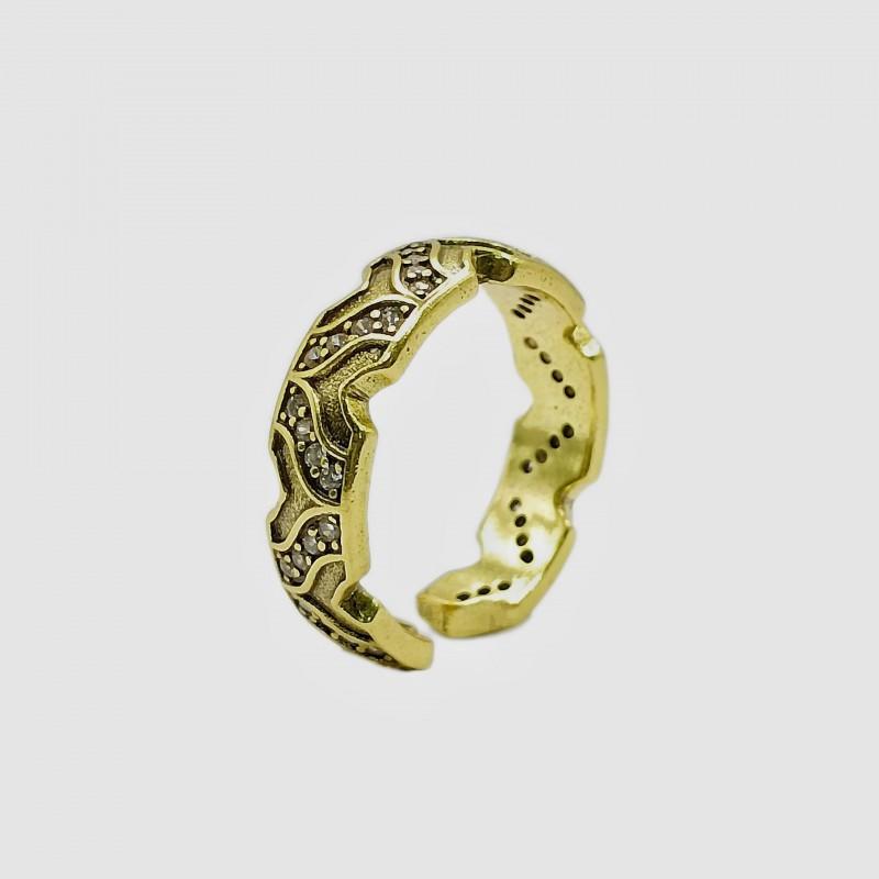 Vintage Mermaid Ring Men Women Adjustable Open Band Retro Gold Tone Fashion Jewelry Adjustable Open Band