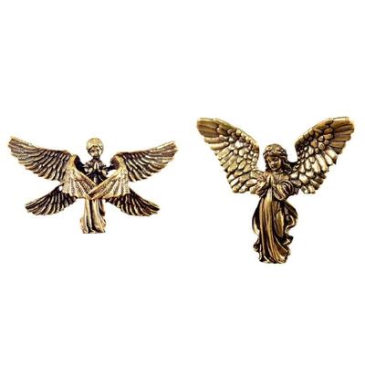 Brass Seraphim Figurine Elegant Desk Decoration  Angel Figurines Decorative Accent