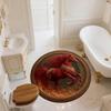 Red Horse,Round Area Rug,Carpet Rug for Living Room Bedroom Sofa Playroom Decor,Non-slip Floor Mat