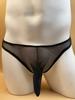 Varsbaby Men's Black Semi-Transparent Sexy Thin Briefs