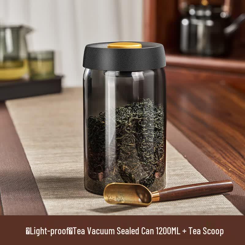 Youluo Vacuum Sealed Glass Tea Canister