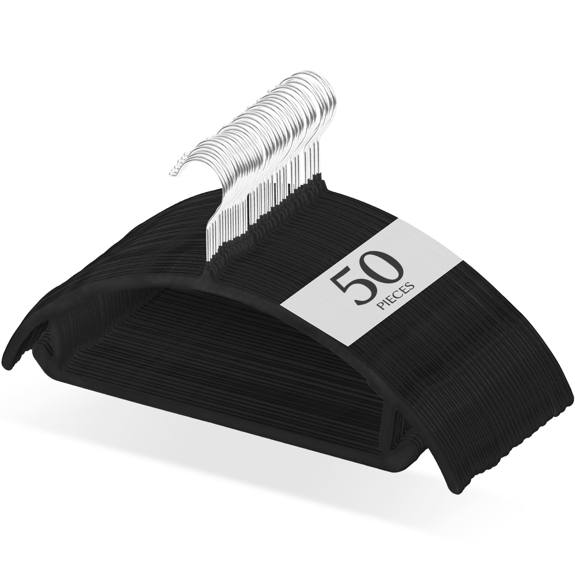 choose this TITIROBA Hangers prevents clothes from losing their leaves no with swivel velvet black [If you re unsure, one] - Non-slip, shape, marks, чёрный