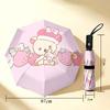 Strawberry Friends 8 Ribs 3Fold Black Glue Uv Protection Umbrella Sun Protection Rainproof Compact Folding Umbrella For Travel Daily Use C92469