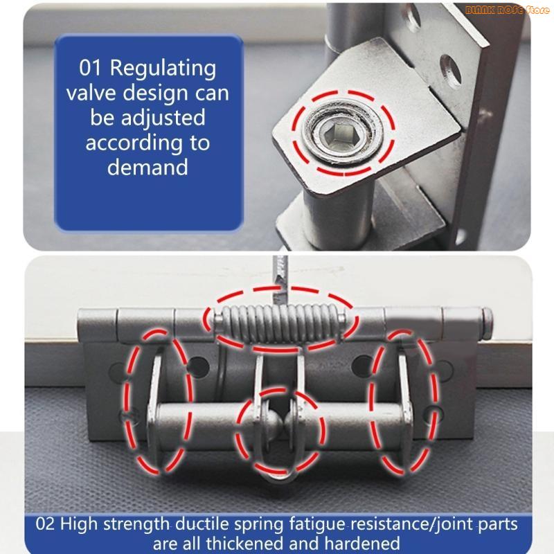 K1AE 2Pieces Portable Spring Hinges for Indoor Door with Automatic Closing and 90 Degree Stop Easy Installion Deisigns