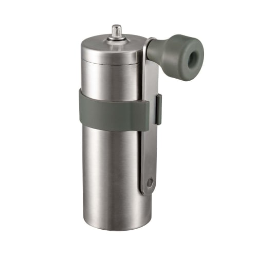 HARIO V60 Metal Coffee Mill, Holds 17g Coffee Beans, Silver, Made In Japan, O-VMM-1-HSV