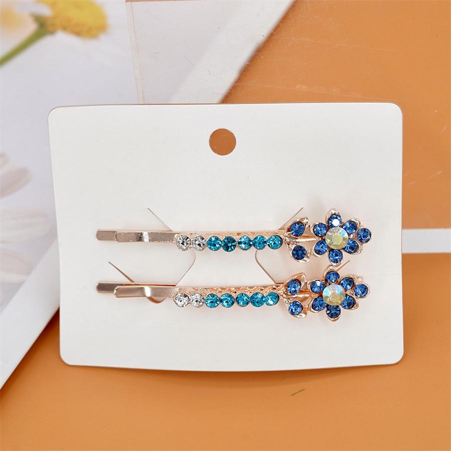 New Shiny Rhinestone Metal Hair Clips For Women Fashion Gold Silver Color Hairpins Girls Hair Accessories Hairgrips Jewelry