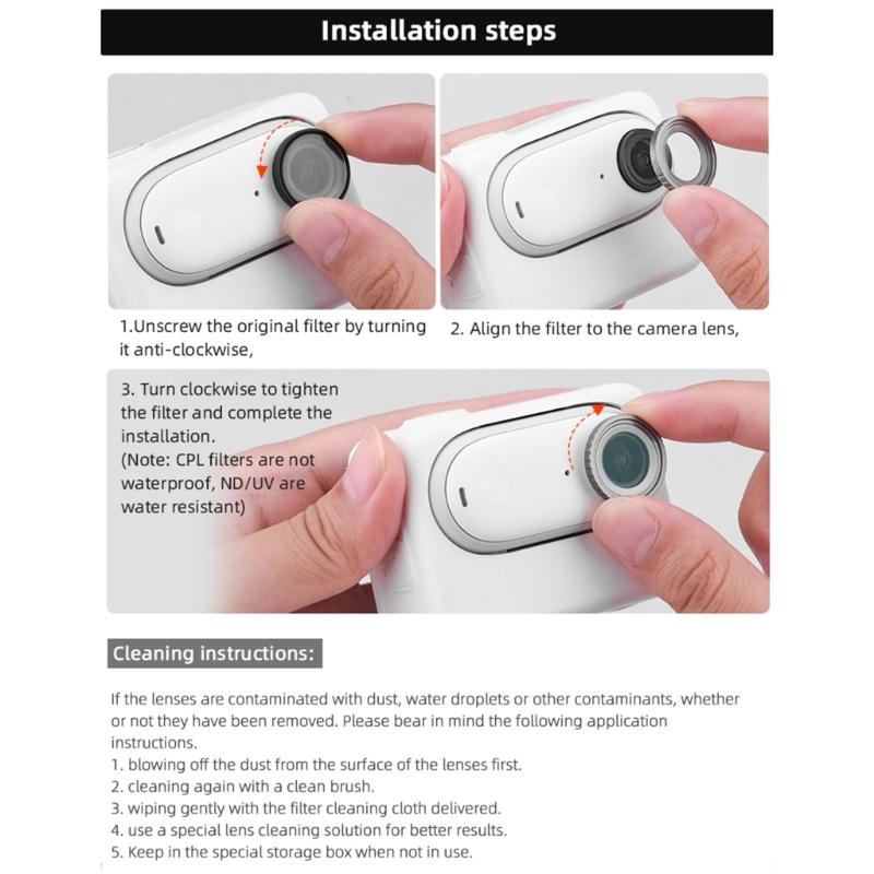 High Definition Optical Glass Lens Filter for GO3/GO2 Filters Capture True Colors Effortless Shooting Experience