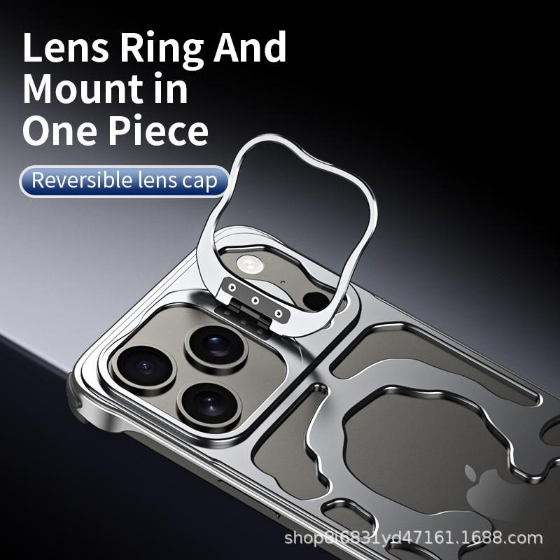 Metal Hollow MagSafe Phone Case IPhone 17 Pro Max Anti-fingerprint Shockproof Cover