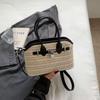 2025 Summer Fashion Straw Woven Crossbody Bucket Bag - Versatile Vacation Style