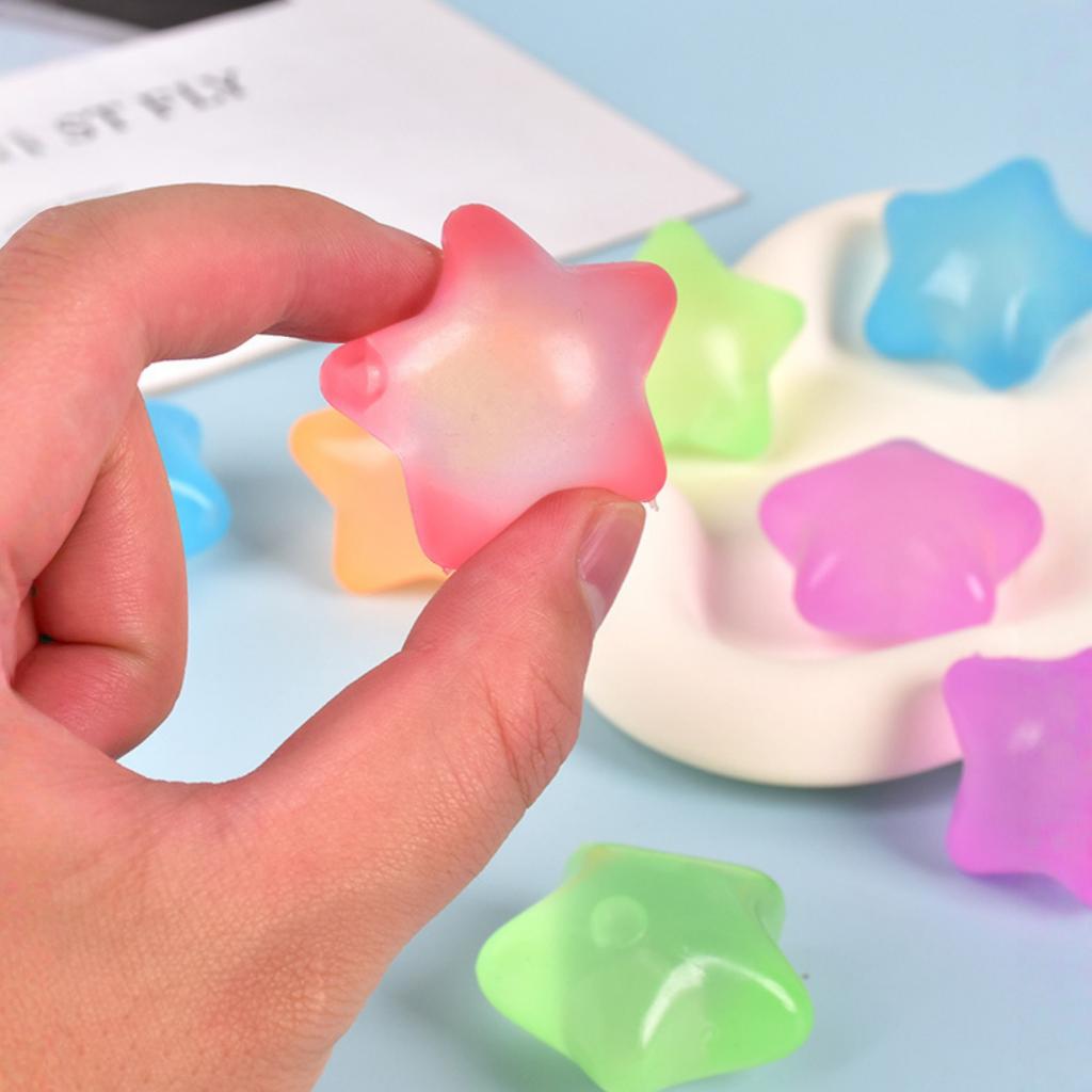 25 Pieces of Glowing Luminous Stars, Squeezable Decorations and Gifts, Sensory Balls, Attention-Diverting Decorations, Party Fa