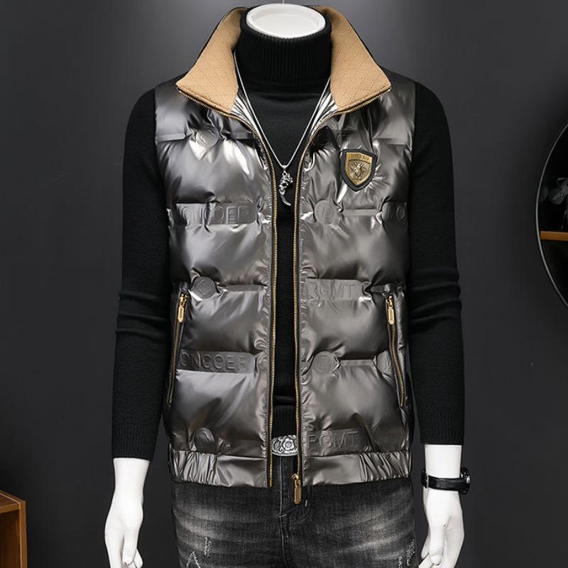 

Мужские зимние жилеты Утолщенный жилет на молнии Теплый жилет Повседневные жилеты больших размеров 5XL