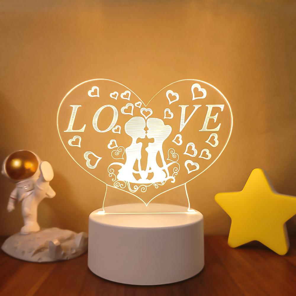 SOLOLANDOR 3D LED Lamp Creative 3D LED Night Lights Novelty Illusion Night Lamp 3D Illusion Table Lamp For Home Decorative Light