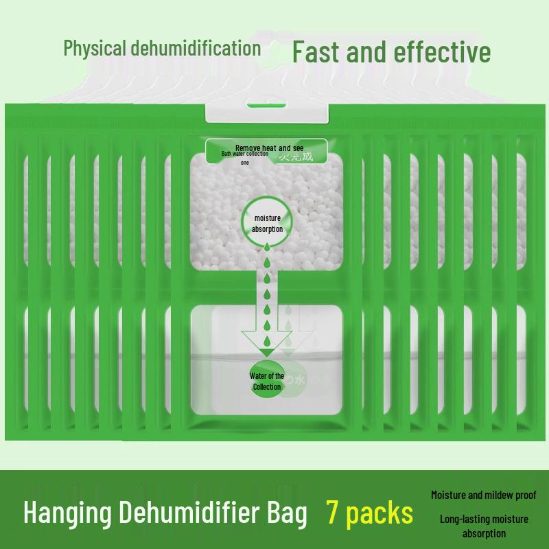 Hanging Dehumidifier Bag: Indoor Moisture Absorber, Anti-Mold for Dorms & Wardrobes