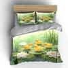 Ducklings Pond Decorative Artwork Set Soft Comfortable Duvet Cover Bedding Set Included 1*Duvet Cover & 2*Pillowcases Gift