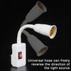 E27 Lamp Base Flexible Bend Wall Light Socket Adapter Plug Switch Lamp Bulb Extension Holder