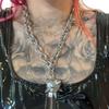 Gothic Punk-style Rivet Spike-shaped Ball Pendant Necklace for Men Women Hip-hop Rock Y2k Aesthetics Jewelry Accessories Gifts