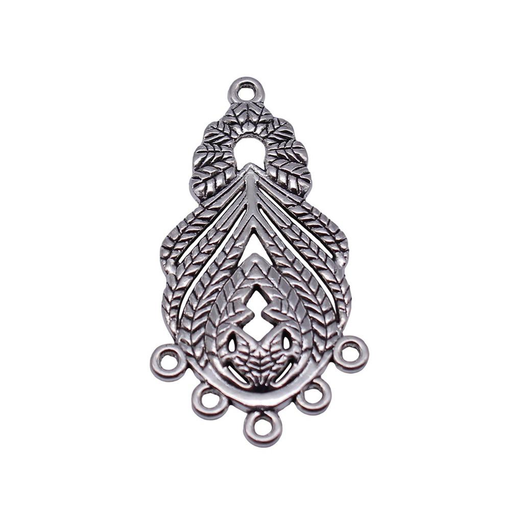 Chinese Pavilion Charm Connectors Character Animal Ethnic Style Findings For DIY Jewelry