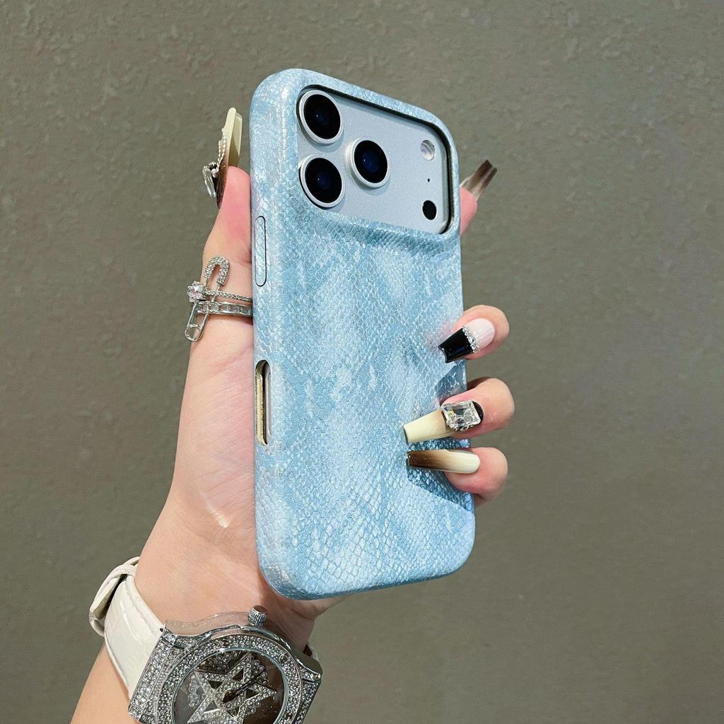 Snake Scale Pattern Luxury Protective Case for iPhone 14/15/16/17 Pro Max
