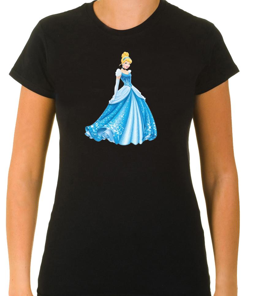 

Женская футболка с рукавом 3/4 и персонажами принцесс Диснея R105 S