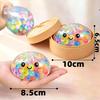 Gotas Arco-Íris Glitter Dumpling Glitter Dumpling Squishy com Caixa Dumplings Brinquedo Sensorial de Apertar para Alívio do Estresse Brinquedos