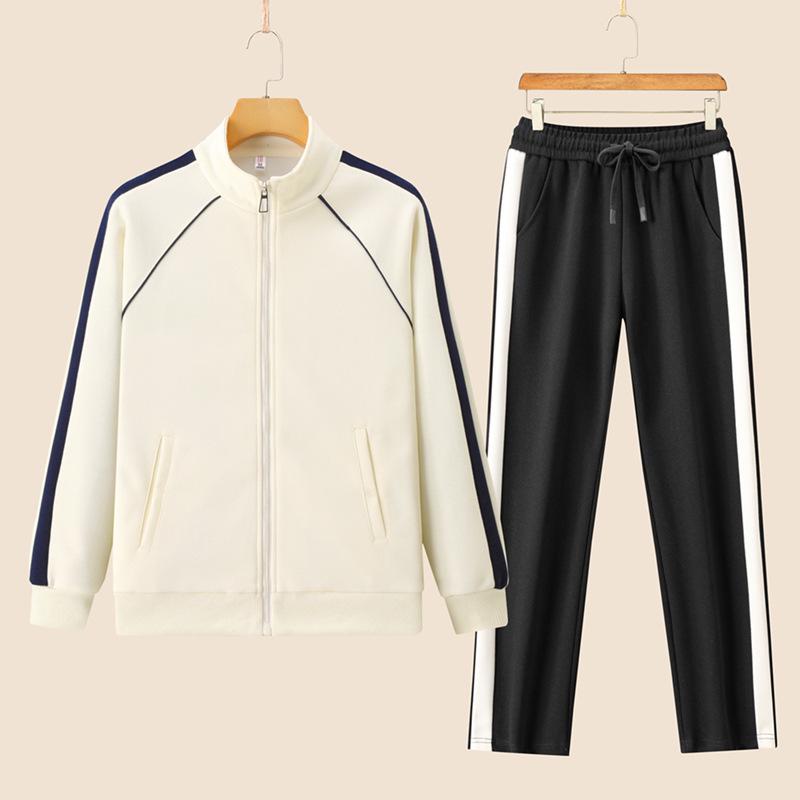 Women's 2024 Autumn Casual Sportswear Set: Long Sleeve Top & Elastic Cuff Straight-Leg Pants.