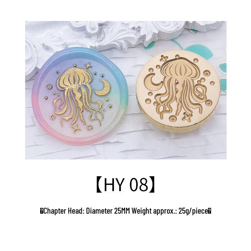 Ocean Series Wax Seal Stamp: Mermaid, Begonia, Whale
