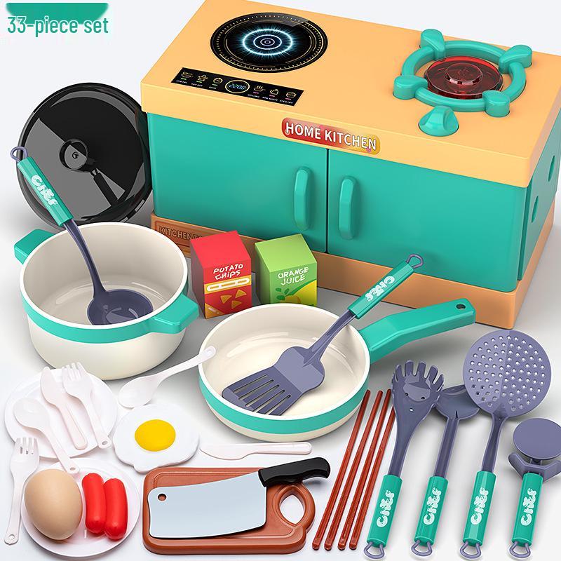 

Детский игровой кухонный набор: Игрушечная плита и набор для готовки для мальчиков и девочек