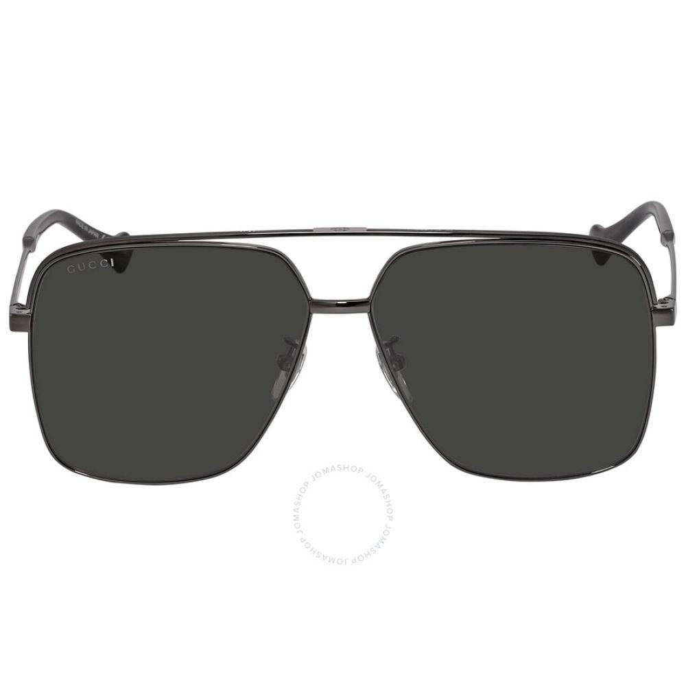 

Gucci Grey Pilot Men s Sunglasses GG1099SA 001 61