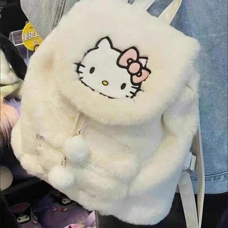 Cute Plush Flip New Winter Sweet Backpack Melody Kulomie Backpack Large Capacity Schoolbag