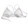 French women's small breasts and thin sexy lace without steel rim triangle cup showing small upper support bra set summer