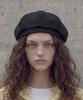 Eondeokeonteulolseutyudio Cotton Beret Bread Beret / Bio / Black