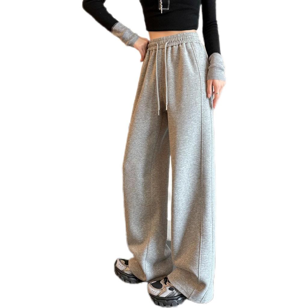 Women's High Waist Wide Leg Slim Fit Trousers - Petite Size, Casual Autumn/Winter Pants