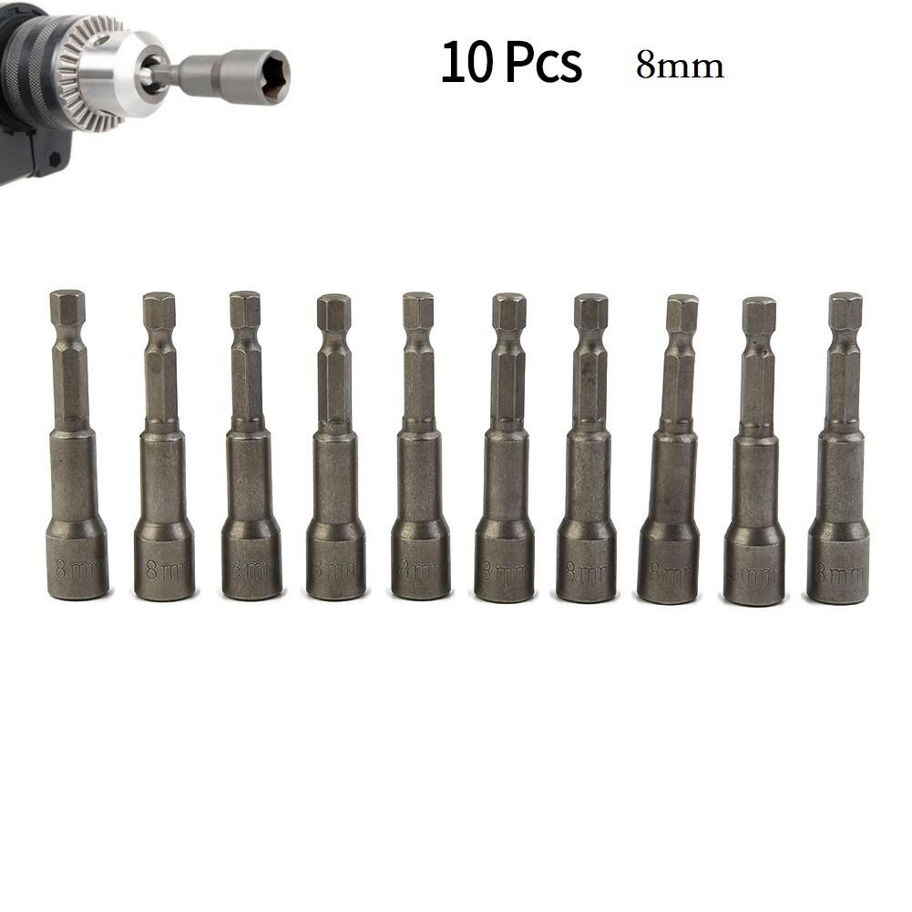 8MM Magnetic Tech Screw Driver Tek Bit,Drill Nut Setter Roofing Cladding STOCK~