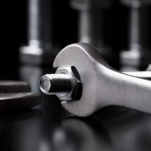 50-Piece M4 Hex Lock Nuts, Nylon Lock Nuts, 4mm Height, 6.8mm Hex Width, 403 Stainless Steel, Nylon Insert Self-Locking